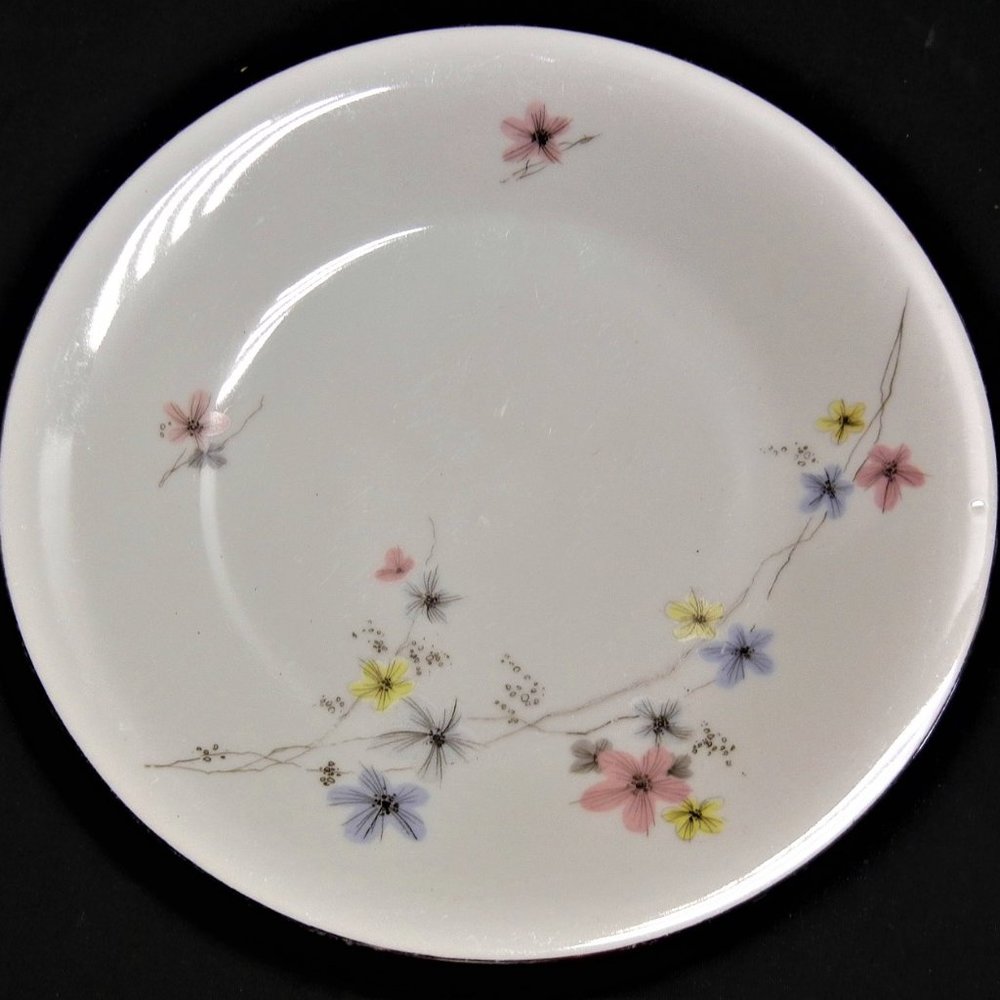 Set of 2 Hertel Jacob Porzellan Bread Dessert Snack Plates VINTAGE Wild Flowers